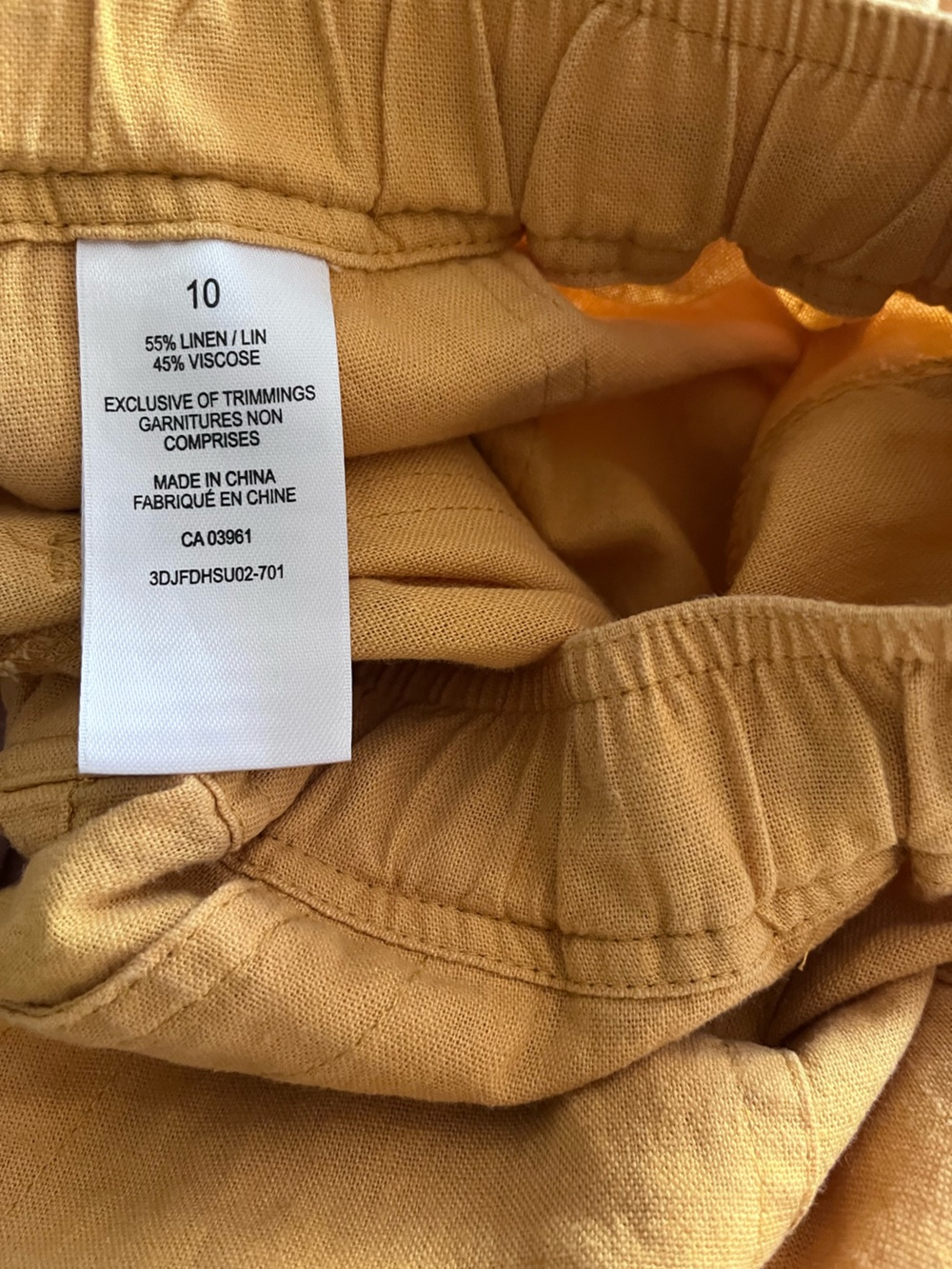 Denver Hayes Mustard Yellow Drawstring Shorts - Picture 6 of 7
